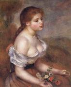 Pierre Renoir Young Girl with Daisies china oil painting reproduction